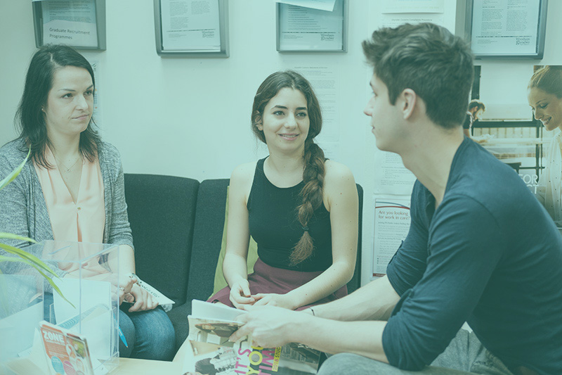 students sitting talking